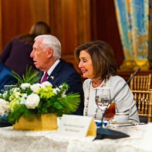 Nancy Pelosi Instagram - It was my privilege to welcome President Emmanuel Macron back to the United States Capitol. Since our founding, America has taken great pride in our friendship with the French people — one of our oldest and most treasured alliances.

In his 2018 address to Congress President Macron spoke of our two nations’ “common vision for humanity. Today, we discussed our continued work to advance that vision: safeguarding global security, spurring shared prosperity, protecting our planet and defending democracy.