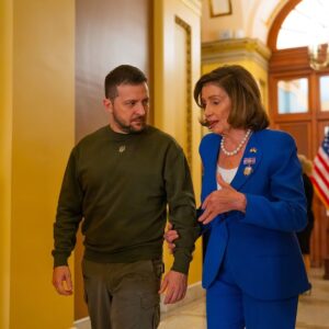 Nancy Pelosi Instagram - It is my distinct privilege to welcome President Volodymyr Zelenskyy to the United States Capitol and reaffirm America’s commitment: we will stand with Ukraine in the fight for freedom until the war is won.