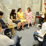 Nancy Pelosi Instagram - It was my pleasure to meet the young San Franciscans who received Congressional awards for their inspiring public service and the winner of my district’s Congressional art competition who was recognized for her exceptional talent. You are the future – and the future is bright!