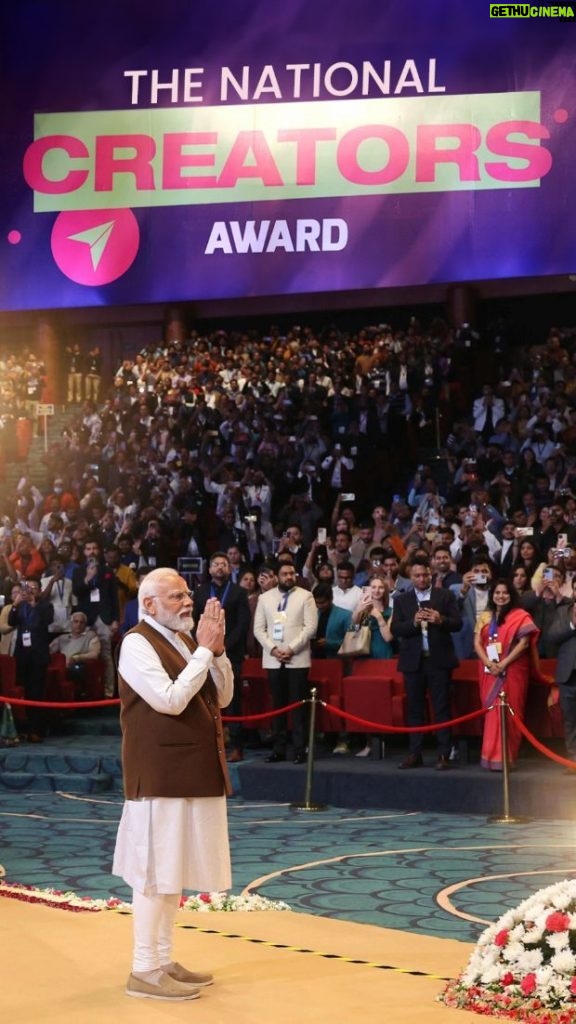 Narendra Modi Instagram - Enjoyed being amongst our creator community. The #NationalCreatorsAward honours their exceptional talent and innovative spirit.