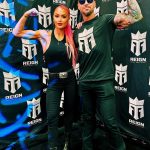 Natalie Eva Marie Instagram - Making it #Reign with my partner in crime @jonathan_coyle @arnoldsports @reignbodyfuel 🔋 🥳🦾 - So we had to do a little flexin on em carousel 📸🤪🦾