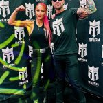 Natalie Eva Marie Instagram - Making it #Reign with my partner in crime @jonathan_coyle @arnoldsports @reignbodyfuel 🔋 🥳🦾 - So we had to do a little flexin on em carousel 📸🤪🦾