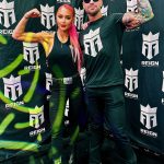 Natalie Eva Marie Instagram – Making it #Reign with my partner in crime @jonathan_coyle @arnoldsports @reignbodyfuel 🔋 🥳🦾
–
So we had to do a little flexin on em carousel 📸🤪🦾