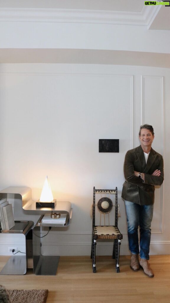 Nate Berkus Instagram - In France during the 1960s stainless steel furniture pieces became emblematic of the era’s modernist design movement. I love this console that currently stands in our family room and looks incredible mixed with other styles and periods. Search for Michel Boyer or Maria Pergay for more information.