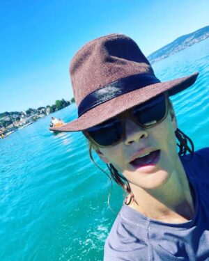 Nathalie Boltt Instagram - Zurich lake. Paddle boats with slides #swissingenuity