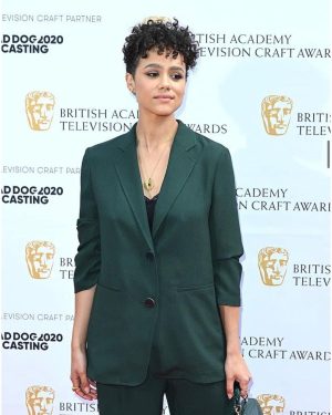Nathalie Emmanuel Instagram - Our first outing to the @bafta Craft Awards… 

Congratulations to all the winners and nominees… You are the true heroes of our business. It was an honour to present the hair and make up award and be amongst some of the most talented/creative minds in the entertainment industry.

It was the first time styling my new hair but it was super windy out and in all the press photos I have one rogue curl who wanted to pull focus…. So nothing new there then? Here’s me thinking that was thing of the past! But NO! She will never be contained!!!! 🤣🤣🤣… 

Image copyright: @snapperjeff for @gettyimages