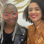 Nathalie Emmanuel Instagram - Friday…. @curvynyome and I stepping out to a lovely ladies lunch to celebrate @dawnokoro’s first solo show in London at @maddoxgallery called ‘Mad Explosive Spontaneity’. The joy, the freedom, the celebration in Dawn’s work is infectious… check it out.
