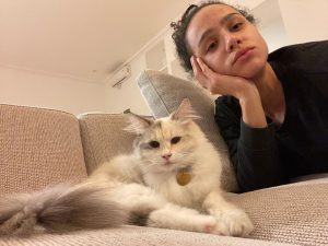 Nathalie Emmanuel Instagram - Night from us 😴

#thegirls #agathadee😼