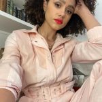 Nathalie Emmanuel Instagram – Virtual press day last week, despite being from my living room, required this fabulous powder pink boiler suit by one of my faves @stellamccartney.. @alighieri_jewellery necklace and @otiumberg earrings… all styled by @chercoulter

Glam by me