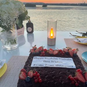 Nathalie Emmanuel Instagram - My birthday was…… so special.…. I had no idea what was planned… which my control freak ways found difficult but I had to just surrender and go with the flow. And this stay at @staypura really made me do so! It was a gift from my friend and sister @aliaalmazrouei. I was literally speechless. And this was after a lovely day of sightseeing…. I couldn’t believe what my eyes were seeing. Thank you Alia. I cannot say it enough.

The team took care of us in every way possible including meeting my dietary requirements and to the highest of standards… Sunrise yoga and sound healing… and sweet gifts like flowers and delicious smelling candles, toiletries and…. A BIRTHDAY CAKE I COULD ACTUALLY EAT!!!! 🥳😋⛺️💐🧘🏽‍♀️🎂 #33 #onefortherecordbooks #Thankyou #staypura