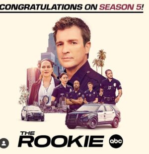 Nathan Fillion Instagram - I couldn’t be more proud of what we have accomplished with this show. Congratulations to our cast, crew, writers, producers, casting directors, directors, and everyone who has lent their talents to #therookieabc over the years. This job brings me real joy, I look forward to many more episodes with you all. I’d also like to thank the fans who keep coming back. You keep watching ‘em, we’ll keep making ‘em. #therookieabc #season5 #holycrap And thanks to ABC for the early pickup! It’s such a good feeling!