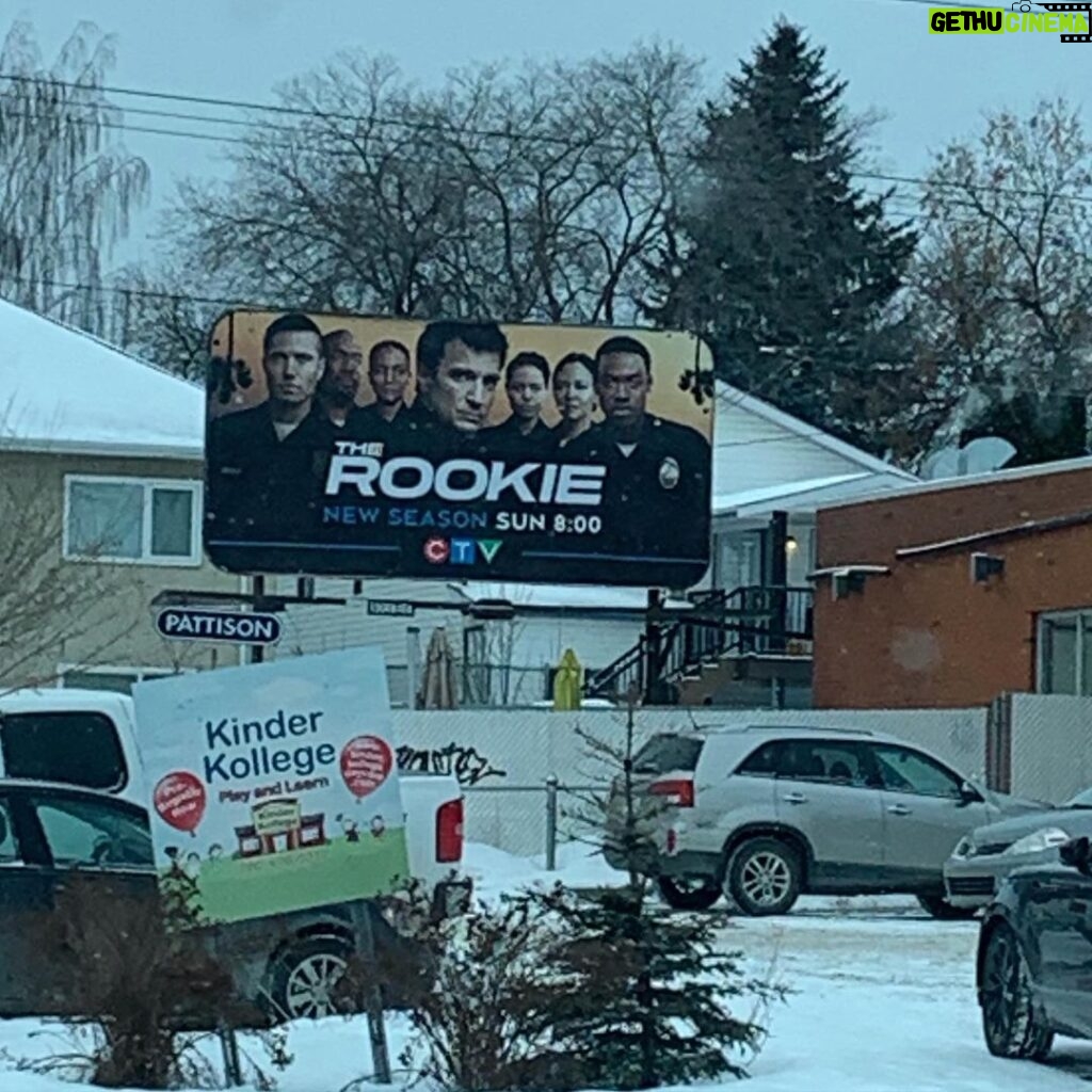 Nathan Fillion Instagram - Mom sent me this photo from my hometown. Me, “Ah, Canada’s second favorite son.” Mom, “Oh! Is the first favorite Ryan Reynolds?” Me, “Ok, I’m third favorite.” Mom, “Are you including Michael J Fox? He’s a treasure.” Me, “Alright, forth.” Mom, “And let’s not forget Mr. Shatner.” Me, “Jesus, mom!”