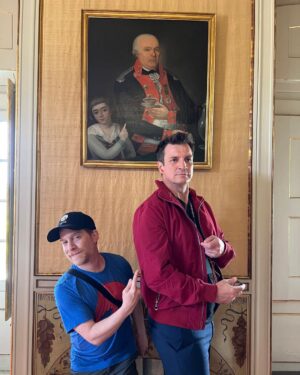 Nathan Fillion Instagram - Emulating the first ever photobomb. #portugal I found this tour to be fascinating and educational. I find my friends to be hilarious.