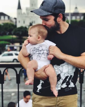 Nathan Kress Instagram - Twinning in NOLA.

Shout out to Londy for facilitating Rosie's new "geek-chic" look with the best Christmas present ever 👐