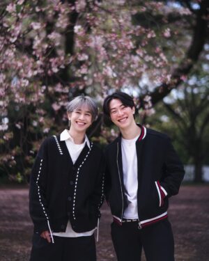 Natouch Siripongthon Instagram - good time with @rintaro_asari 💚🌸