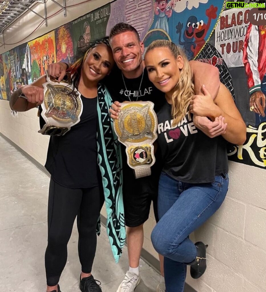 Nattie Katherine Neidhart-Wilson Instagram - Loyalty above all else. @tjwilson711… it’s been such a wild ride. Best is yet to come! 💌 The video on the 3rd slide is the first wrestling move I ever learned, “A Dragonrana” … I gave TJ about ten black eyes learning this move, but he never let me fall and for that I was always grateful🤣