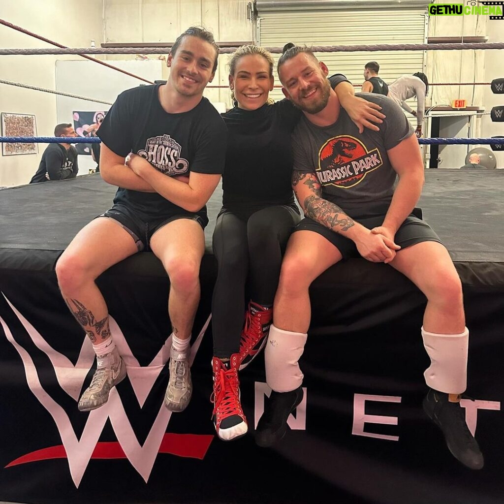 Nattie Katherine Neidhart-Wilson Instagram - We get it from our daddy’s…. 😜 Such an awesome practice tonight in @thedungeon2.0 with @supersuperdave and @brogan_finlay. Absolute Workhorses! I always love training with people who inspire me to be my best. No shortcuts. Just hard work. #grateful #inspired