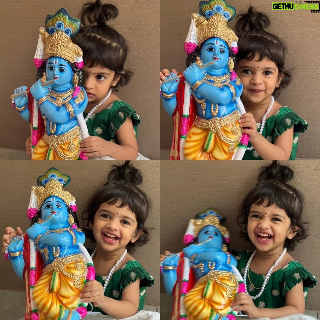 Neeraj Madhav Instagram - കുസൃതിച്ചിരി ❤️✨ #HappyVishu 💥 from little Ninku 🤗 #Nilanka #vishukani #littlekrishna