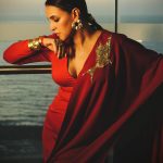 Neha Dhupia Instagram - Time for some #shosha ♥️ . . . . . . . . . . @cnnnews18 🎤 @houseofmasaba @amrapalijewels @yountentsomo @sonicsmakeup @kapilcharaniya