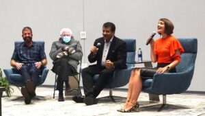 Neil deGrasse Tyson Instagram - A Tech Innovations panel on which I served for the @DeptofDefense, along with Brett Goldstein and  Katie Olson, deputy director for Defense Digital Services, in Augusta, Georgia.
⠀⠀⠀⠀⠀⠀⠀⠀⠀
...and, of course, Bernie.