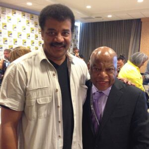Neil deGrasse Tyson Instagram - A force of nature unto himself, he lived and breathed social justice — as citizen, activist, & long-time Member of Congress.
⠀⠀⠀⠀⠀⠀⠀⠀⠀
A reminder to those in power that our founding documents promise Life, Liberty, and the pursuit of Happiness — for all.
⠀⠀⠀⠀⠀⠀⠀⠀⠀
John Lewis RIP: 1940-2020
⠀⠀⠀⠀⠀⠀⠀⠀⠀
[At ComicCon San Diego 2013, for the publication of "MARCH", his graphic-novel-style account of the Civil Rights Movement]