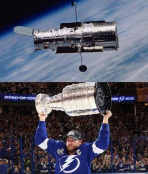 Neil deGrasse Tyson Instagram - ⠀⠀⠀⠀⠀⠀⠀⠀⠀
Hmm.  Makes you wonder which came first, the #stanleycup or @nasa’s Hubble Space Telescope.