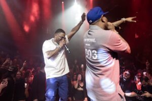 Nelly Instagram - Lights… Camera… Action!!!! 🎥 movie!!! 😬 🔥🔥 @11miami !!! @drinkmoshine