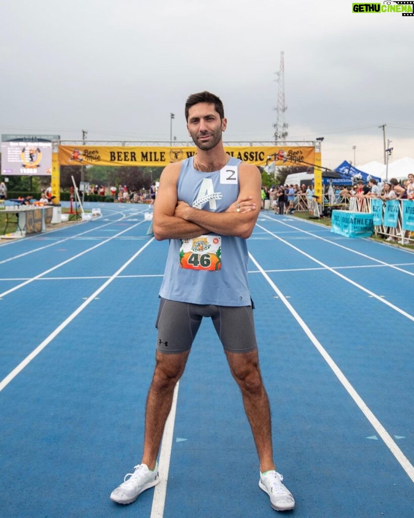 Nev Schulman Instagram - how it started —> how it ended 🍺🔂🍺🔂🍻🔂🍺🔂🏁🤮 @athleticbrewing @the_beer_mile 📸 by @grffn.ii @christian_rasmussen_photo @duffys.lens @elvis_a_m @daveismedia