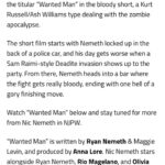 Nicholas Theodore Nemeth Instagram – Thank you @freddyinspace for the fun write-up in @bdisgusting ! Check out WANTED MAN @nicnemeth IG, YouTube, Twitter, TikTok 💀🩸🤘🏽