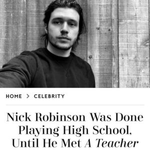 Nick Robinson Instagram - Thank you @instylemagazine! Check out the article for tons of great jokes and useful information.