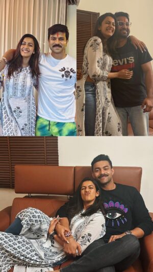 Niharika Konidela Instagram - It was a very special rakhi indeed. 💫

One brother is getting married, one brother just became a dad and one brother came to India after 5 years. #ALLLOVE ♥️