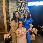 Nikki Garcia Instagram - Tinsel Tea Time with Belle and our Birdie Girl 💙🫖✨ @meritageresort