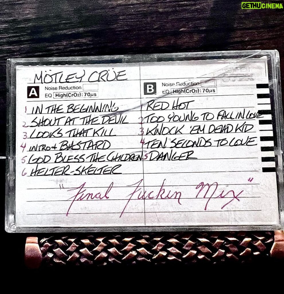 Nikki Sixx Instagram - Who remembers cassettes? I don’t own a cassette player or I would listen to it. Not sure if these are the demos or the album. @motleycrue
