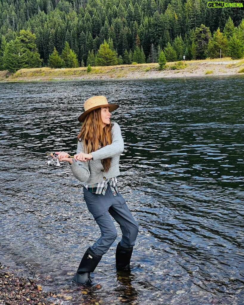 Nikki Sixx Instagram - When your fishing partner is also your wife. This girl will out fish you if you don’t watch yourself. 🎣 @how2girl #Sunday Grand Teton National Park