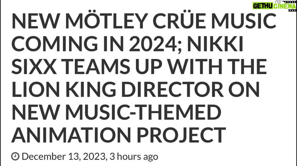 Nikki Sixx Instagram - Really looking forward to all the new creativity coming in 2024.