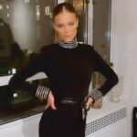 Nina Agdal Instagram - I never actually got to wear this dress outside my living room and looking back I think it deserves more @cinqasept