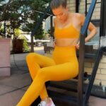 Nina Agdal Instagram - @shopbop @beyondyoga bringing the 🌞 today. Head over to @shopbop’s IG TV for your exclusive @theagdalmethod workout of the day. Guaranteed leaving you feeling good (and sweaty 😅)! Ps. If you’ve been asking where the white tops I ALWAYS wear are from they’re @beyondyoga just like this set.. the material is unreal ☁️✨