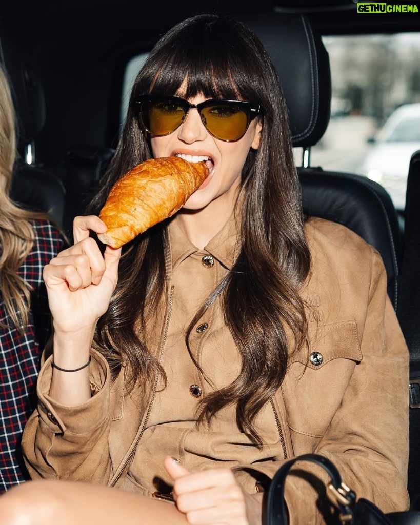 Nina Dobrev Instagram - lady and the trampS #croissantedition Paris, France