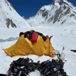 Nirmal Purja Instagram - Today the team are resting at Camp 1 (this is a shared camp between #G1 & #G2 🏔️) The team made the summit push on G2 directly from Camp 2 and returned to C1. If you see in the pics closely @eliteexped team seem to be at a Sunday market 😉 They are actually drying all their mountaineering gear 👊🏽💥 Movements for next few days - Today the guides will do the load carry to C2 on G1. Tomorrow, we will make the move to Camp 2 and then to C3 with the summit push on 21st . All team members and guides are doing okay ✅ Stay tuned for more updates 👊🏽💥 have a great day 🤙🏽 Copyright @nimsdai #eliteexped #nimsdai #14peaks #14peaksnothingisimpossible #achieveyournewpossible #nothingisimpossible #nims #nimspurja #14peaks6months #beyondpossible #k2winter #k2firstascentnoo2 #uksf #club8000ers #everest #k2 #k2winter #aboveandbeyondadventure Karakoram Range