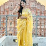 Nitanshi Goel Instagram - Aur phir hua kuch yun ki apni hi tasweer par dil aa gaya 🕊️🪞 Jaipur Promotions ✨ #LaapataaLadies Photographer - @_rahul.rajeev_ Styled by - @ekta_singh96 Hair/make up - your Nitz Outfit - @picchika Assisted by- @abhishek__gujar__ Dressmen team- @pravin_kumar_nirala #phool #nitanshigoel #laapataaladies #jaipur @aamirkhanproductions @kindlingindia @officialjiostudios Jaipur - The pink city