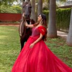 Niveditha Gowda Instagram - A dream is a wish your heart makes ❤️✨ Horse : @chilli.chandan 👗 : @rentyourlook_by_chandangowda #nivedithagowda #reelsinstagram #reelitfeelit #horse