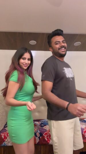 Niveditha Gowda Instagram - No way 🙅‍♂️ 
#nivedithagowda #chandanshetty #reelsinstagram #reelitfeelit