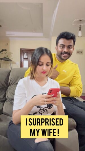 Niveditha Gowda Instagram - I surprised my wife ❤️