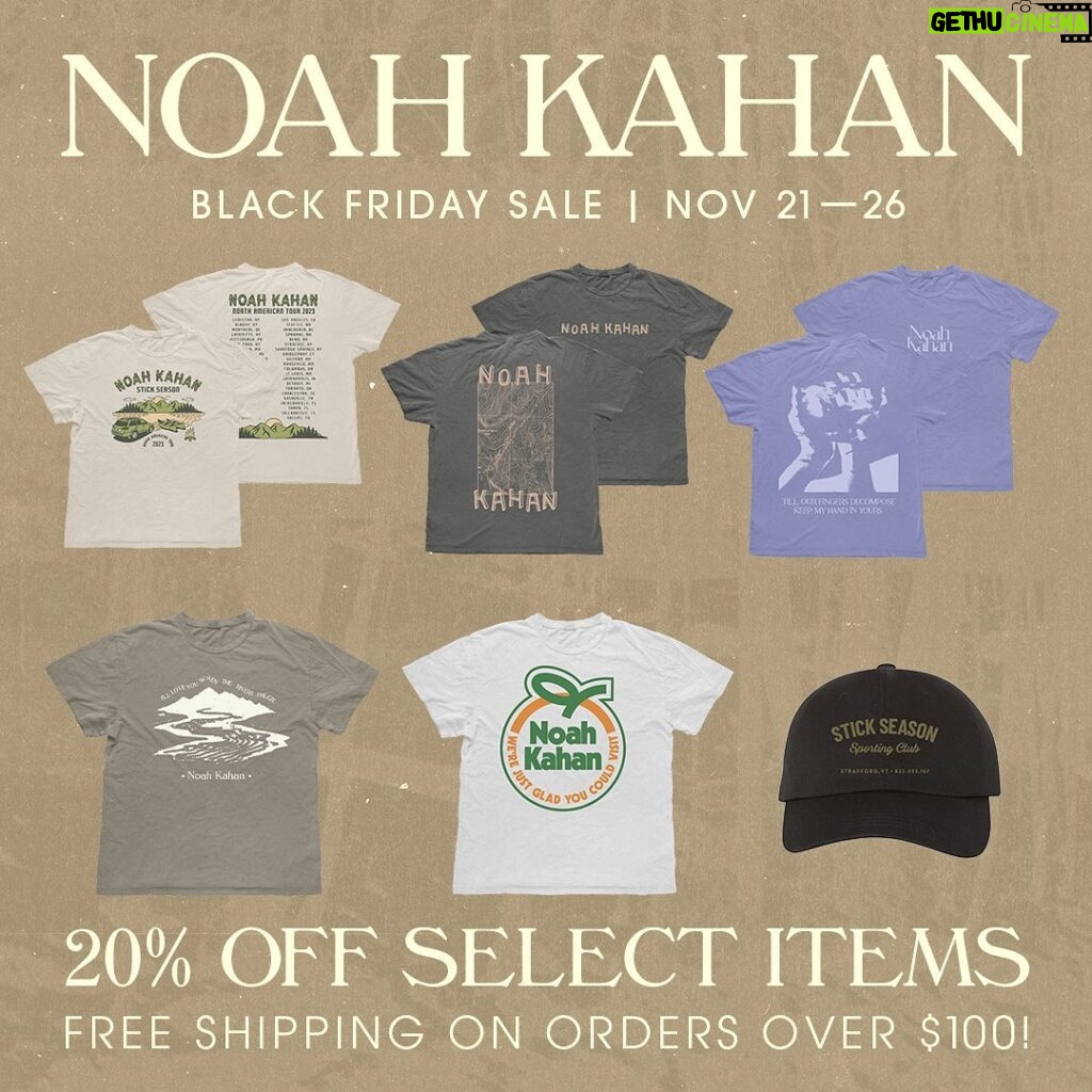 Noah Kahan Instagram - If for some reason you want to look like me, now you can! Don’t forget about my new merch & the Black Friday deals available on my website.