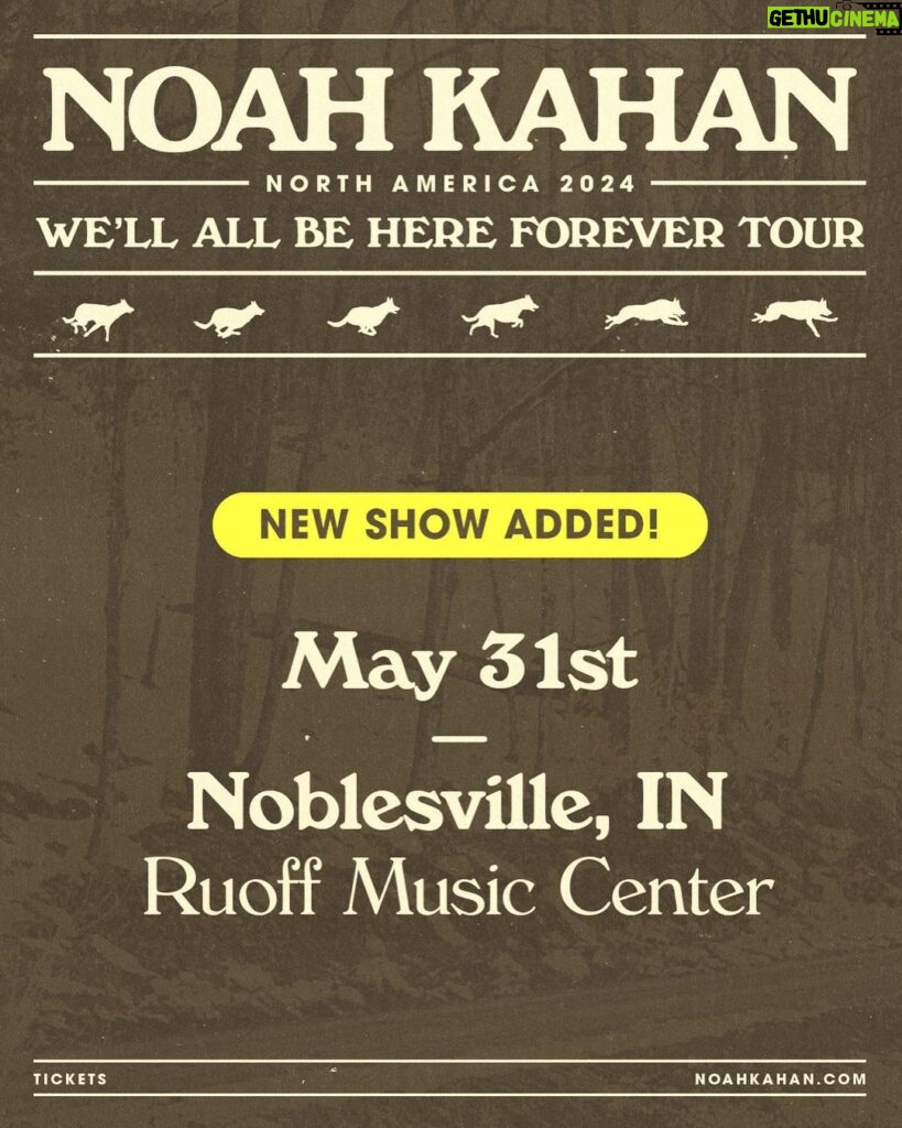 Noah Kahan Instagram - I’m excited to announce we’re adding a show in Noblesville, IN on 5/31! Presale starts at 12p local on Thursday, you can sign up for your code on my website! All tickets will be on sale this Friday at 10a local. I love you guys!