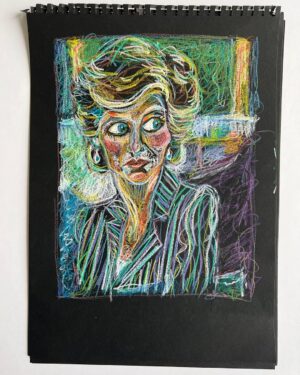 Noel Fielding Instagram - Wonky Crayon Lady Di x