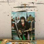 Noel Fielding Instagram - Quick finger painting of @georgeharrisonofficial in the Dream coat x @dhaniharrison @oliviaharrison x @nililotan x