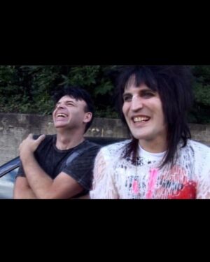Noel Fielding Instagram - Just casually making @garynuman ( my childhood hero ) laugh x x My friends are electric :) x🖤