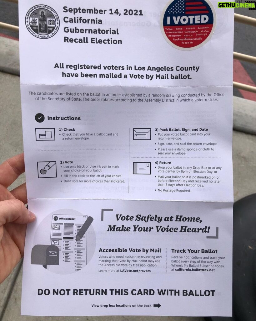 Noel Fisher Instagram - Election reminder! If you are a registered voter in California, make sure you fill out that ballot and get it returned! Don't forget to get you ballot postmarked on or before election day which is Sept 14th! It's the easiest thing in the world. Democracy only works when we participate so make your voices heard. #Vote