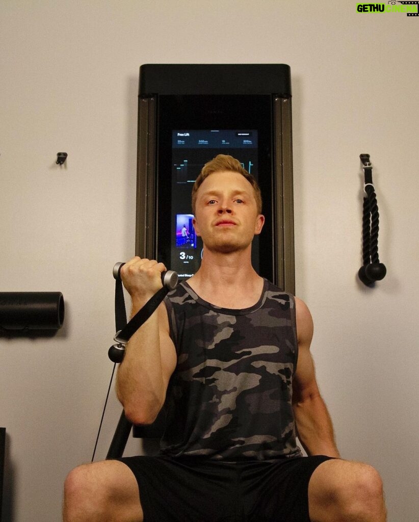 Noel Fisher Instagram - My home gym just got the ultimate upgrade from @Tonal! For someone who frequently needs to squeeze in exercise before work or fit it into an otherwise chaotic and demanding schedule, Tonal is a game changer. It is literally like having an entire gym’s worth of equipment right in your home. I really can’t believe how amazing this thing is. If you are looking to transform your workouts, this is the machine to get! No question. Click on the link in my bio and enter "noelfisher" for $100 off your Tonal today! #TonalPartner #BeYourStrongest